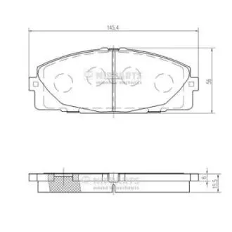 Комплект тормозных колодок, дисковый тормоз NIPPARTS N3602144