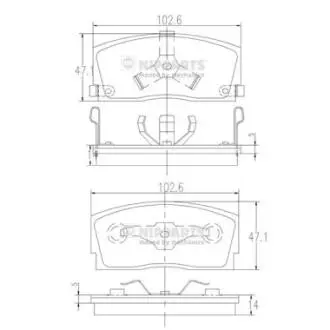 Комплект тормозных колодок, дисковый тормоз NIPPARTS J3606006