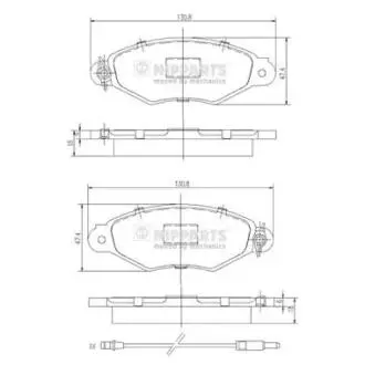 Гальмiвнi колодки дисковi NIPPARTS J3601093