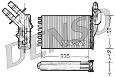 Теплообмінник, опалення салону DENSO DRR23001