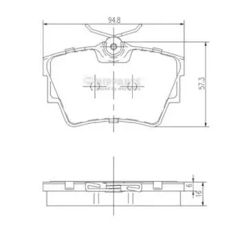 Гальмiвнi колодки дисковi NIPPARTS J3611047