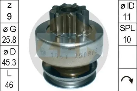 Бендикс стартера ZEN ZN1641