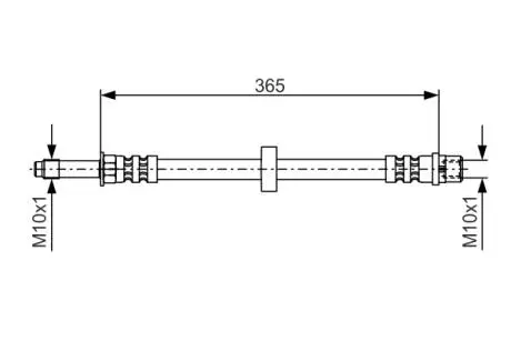 Шланг гальмівний (передній) Seat Toledo I/Volvo S60 I/S80 I/V70 II 91-10 (L=320mm) BOSCH 1987476851