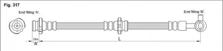 Тормозной шланг STARLINE HA ST.1206