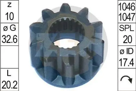 Шестерня бендикса стартера ZEN ZN12812