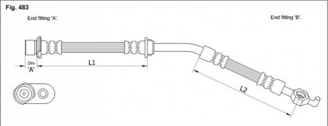 Тормозной шланг STARLINE HA ST.1193 (фото 1)