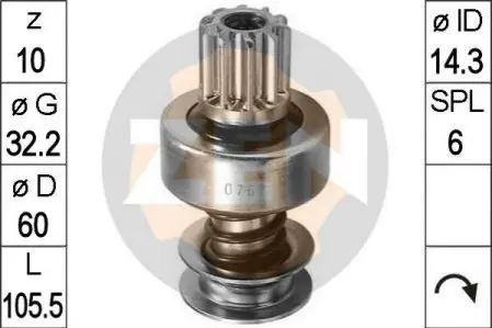 Бендикс стартера ZEN ZN0767