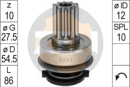 Бендикс стартера ZEN ZN0851