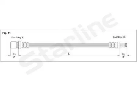 Гальмівний шланг STARLINE HA AA.1283