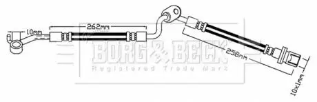 Гальмiвний шланг BORG & BECK BBH7485