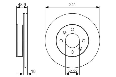 Тормозной диск BOSCH 0986479S04 (фото 1)