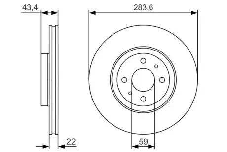 Диск гальмівний FIAT Doblo,Bravo, Marea 96-01 BOSCH 0986479S01