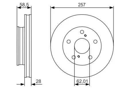 Диск гальмівний BOSCH 0986479R53