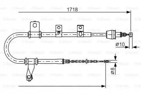 Трос, стояночная тормозная система BOSCH 1987482209 (фото 1)