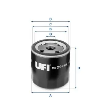 Фiльтр масляний UFI 23.299.00