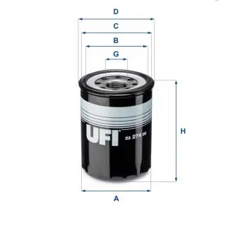 Фільтр оливний UFI 23.274.00