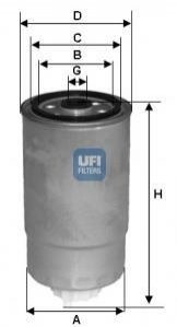 Фільтр паливний UFI 24.H2O.05