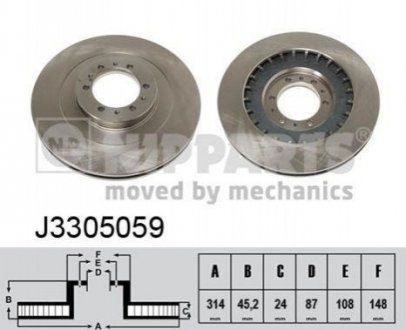 Тормозные диски NIPPARTS J3305059 (фото 1)