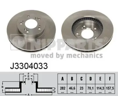 Гальмiвнi диски NIPPARTS J3304033