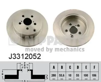 Тормозные диски NIPPARTS J3312052