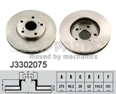 Гальмiвнi диски NIPPARTS J3302075