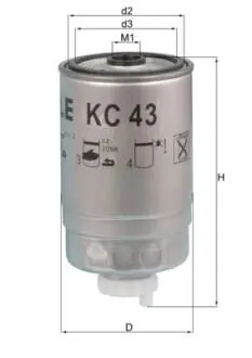 Топливный фильтр MAHLE / KNECHT KC43 (фото 1)