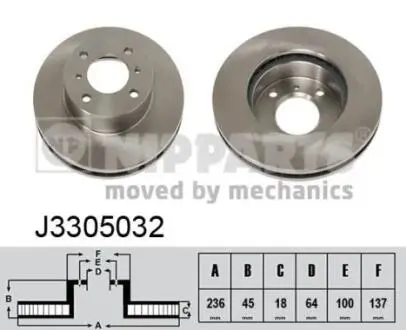 Гальмiвнi диски NIPPARTS J3305032