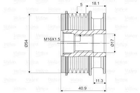 Шкiв генератора Valeo 588064