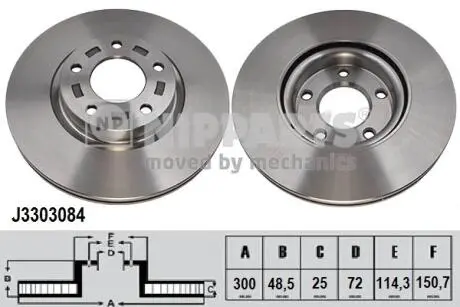 Гальмiвнi диски NIPPARTS J3303084