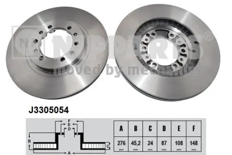 Гальмiвнi диски NIPPARTS J3305054