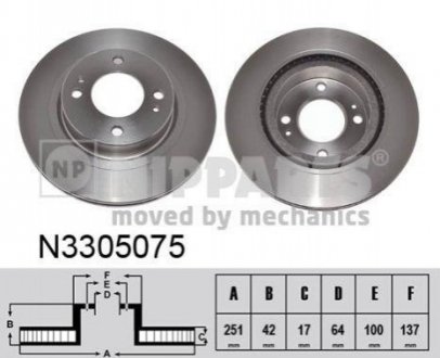 Тормозные диски NIPPARTS N3305075