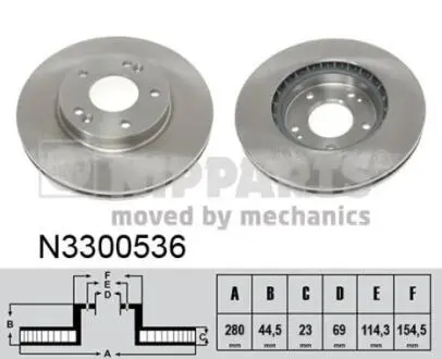 Гальмiвнi диски NIPPARTS N3300536