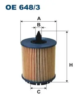 Фiльтр масляний FILTRON OE648/3