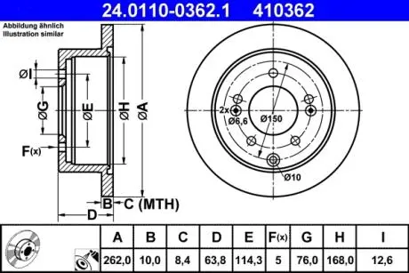 Не поставляется ATE 24.0110-0362.1