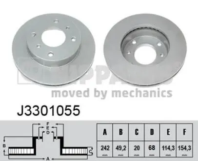 Фото гальмiвнi диски NIPPARTS J3301055 Гальмiвнi диски NIPPARTS J3301055