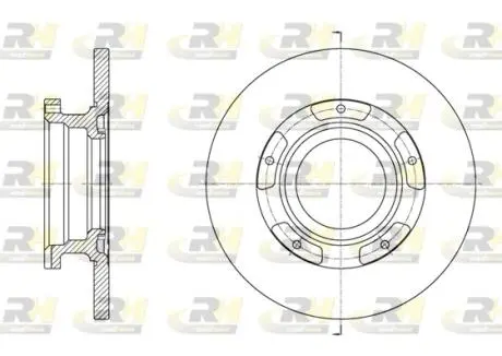 Диск гальмівний (задній) Ford Turneo Custom/Transit 12-23 ROADHOUSE 61564.00