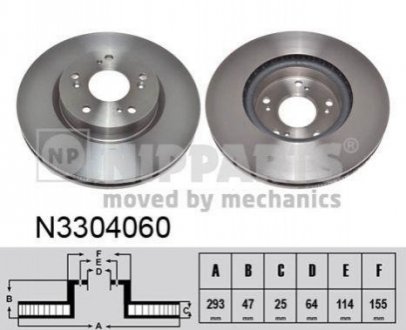 Гальмiвнi диски NIPPARTS N3304060 (фото 1)