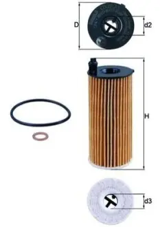 Масляный фильтр MAHLE / KNECHT OX813/1D
