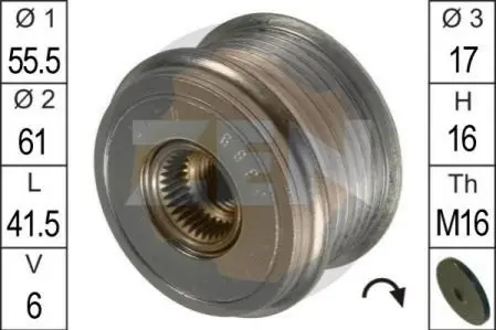 Шкив генератора ZEN ZN5389