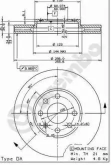 Тормозной диск BREMBO 09.7628.11