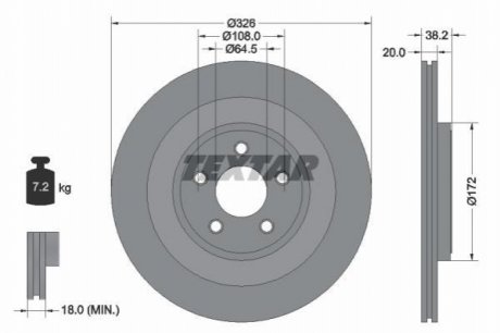 Тормозной диск TEXTAR 92178005