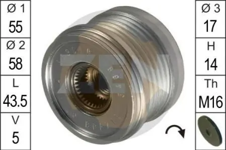 Шкив генератора ZEN ZN5468