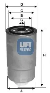 Паливний фільтр UFI 24.381.00