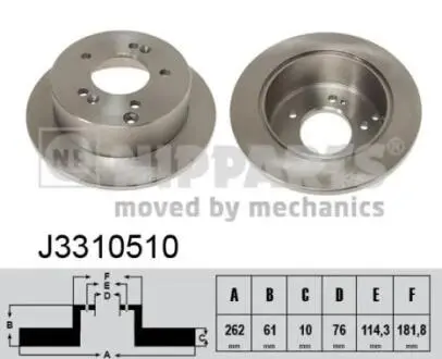 Гальмiвнi диски NIPPARTS J3310510