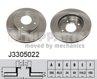 Гальмiвнi диски NIPPARTS J3305022