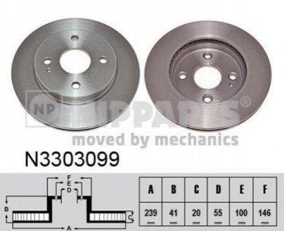 Гальмiвнi диски NIPPARTS N3303099 (фото 1)