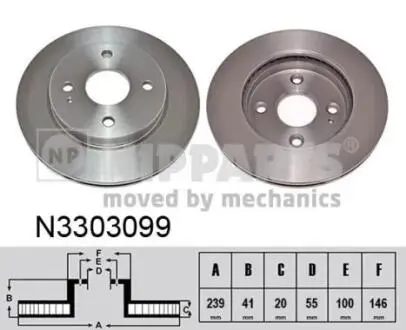 Гальмiвнi диски NIPPARTS N3303099