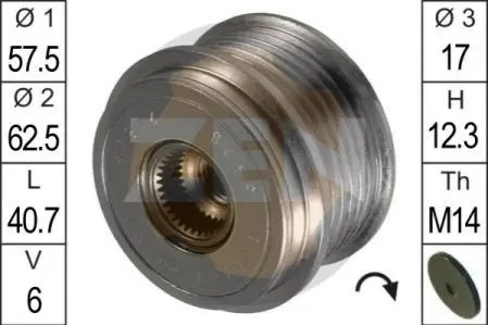Шкив генератора ZEN ZN5428