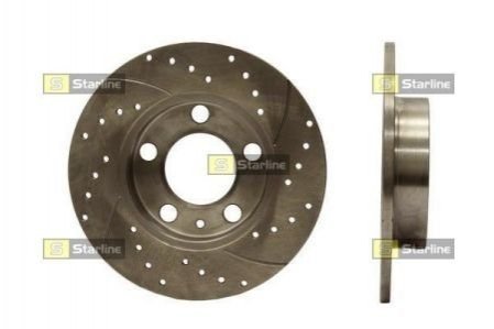 Тормозной диск перфорированный STARLINE PB 1243S (фото 1)