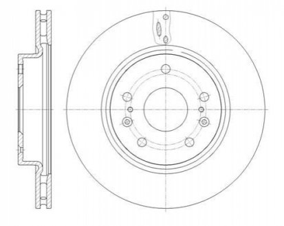 Тормозной диск передний SUZUKI SX4 S-Cross (08/13-) ROADHOUSE 61665.10 (фото 1)